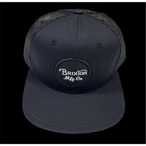 Brixton Trucker Hat Cap Mens Black Snapback Wheeler Mesh NEW